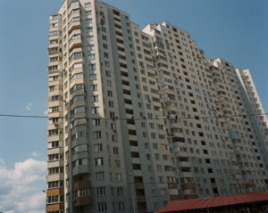 An apartment block in Brovary.